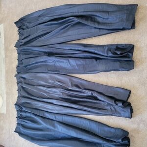 Elegant Blue Satin Curtains